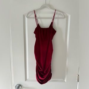 Lucy in the Sky | Dresses | Lucy In The Sky Red Velvet Mini Slip Dress